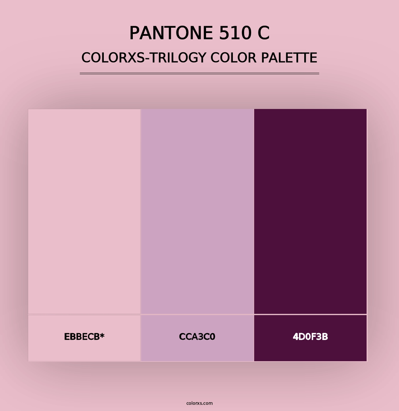 PANTONE 510 C - Colorxs Trilogy Palette