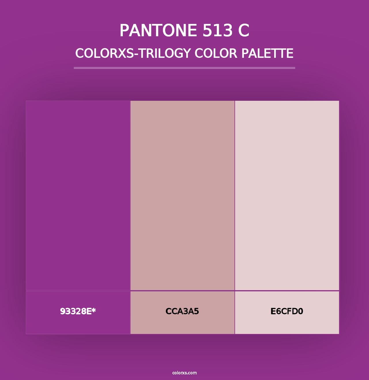 PANTONE 513 C - Colorxs Trilogy Palette