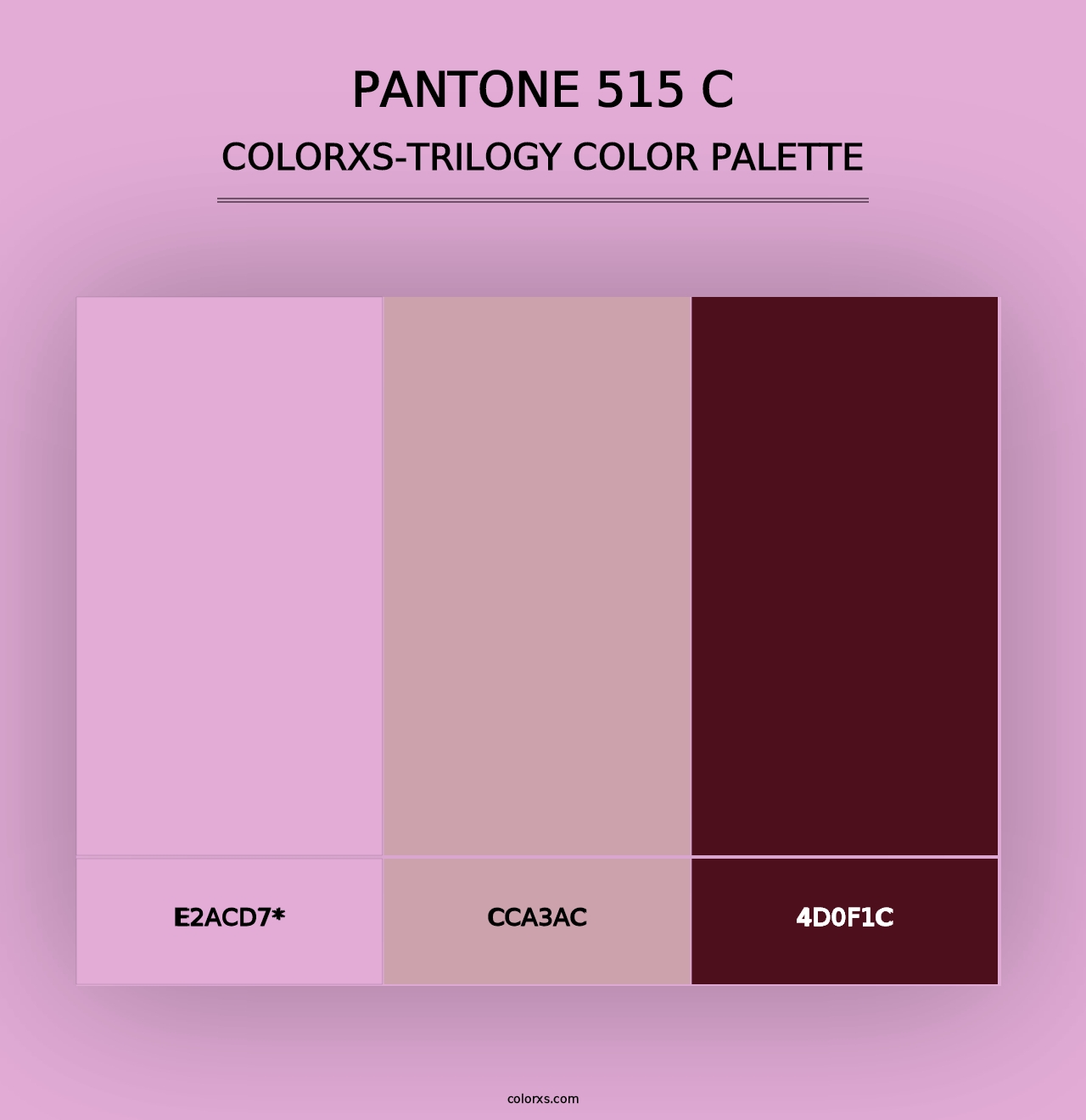 PANTONE 515 C - Colorxs Trilogy Palette