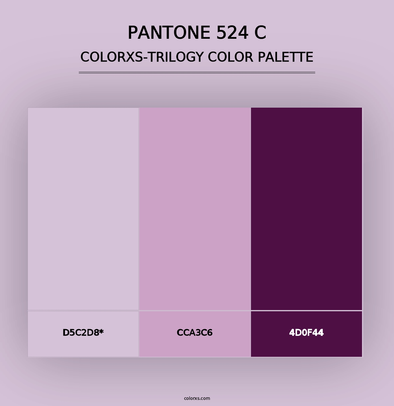 PANTONE 524 C - Colorxs Trilogy Palette