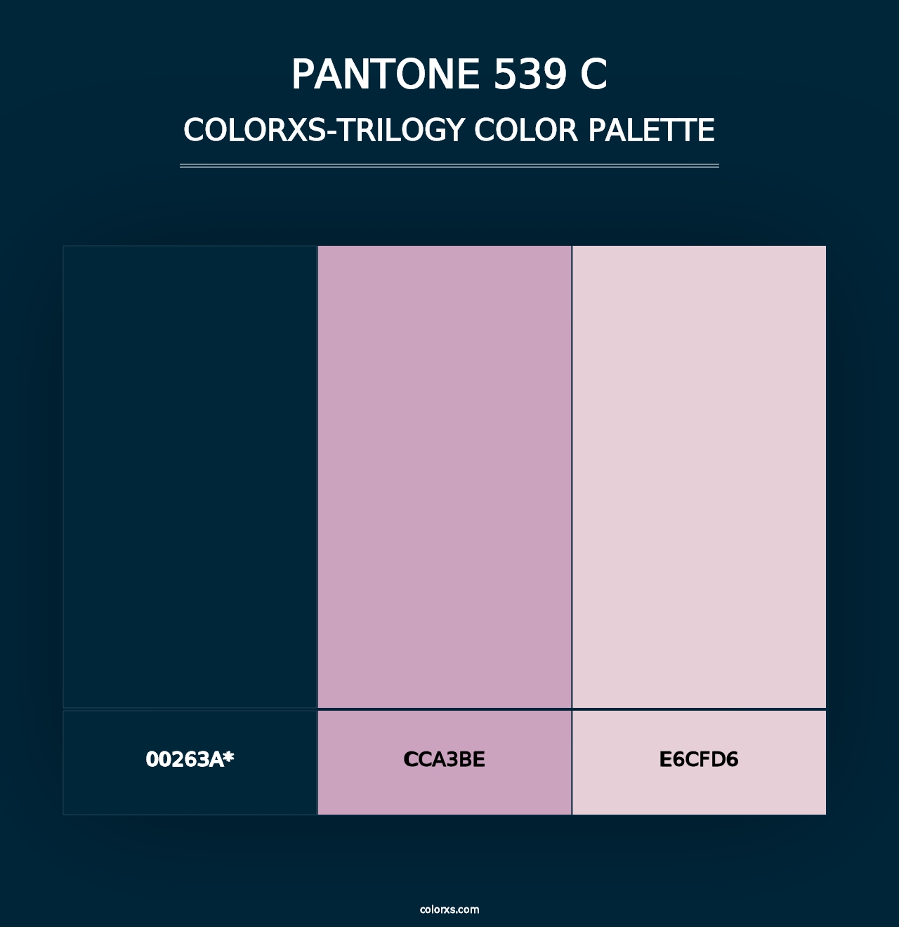 PANTONE 539 C - Colorxs Trilogy Palette