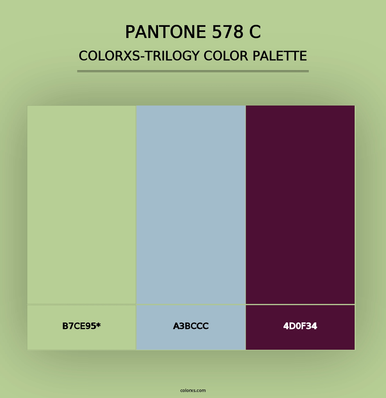 PANTONE 578 C - Colorxs Trilogy Palette