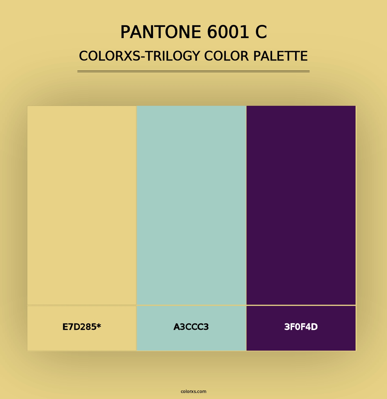 PANTONE 6001 C - Colorxs Trilogy Palette