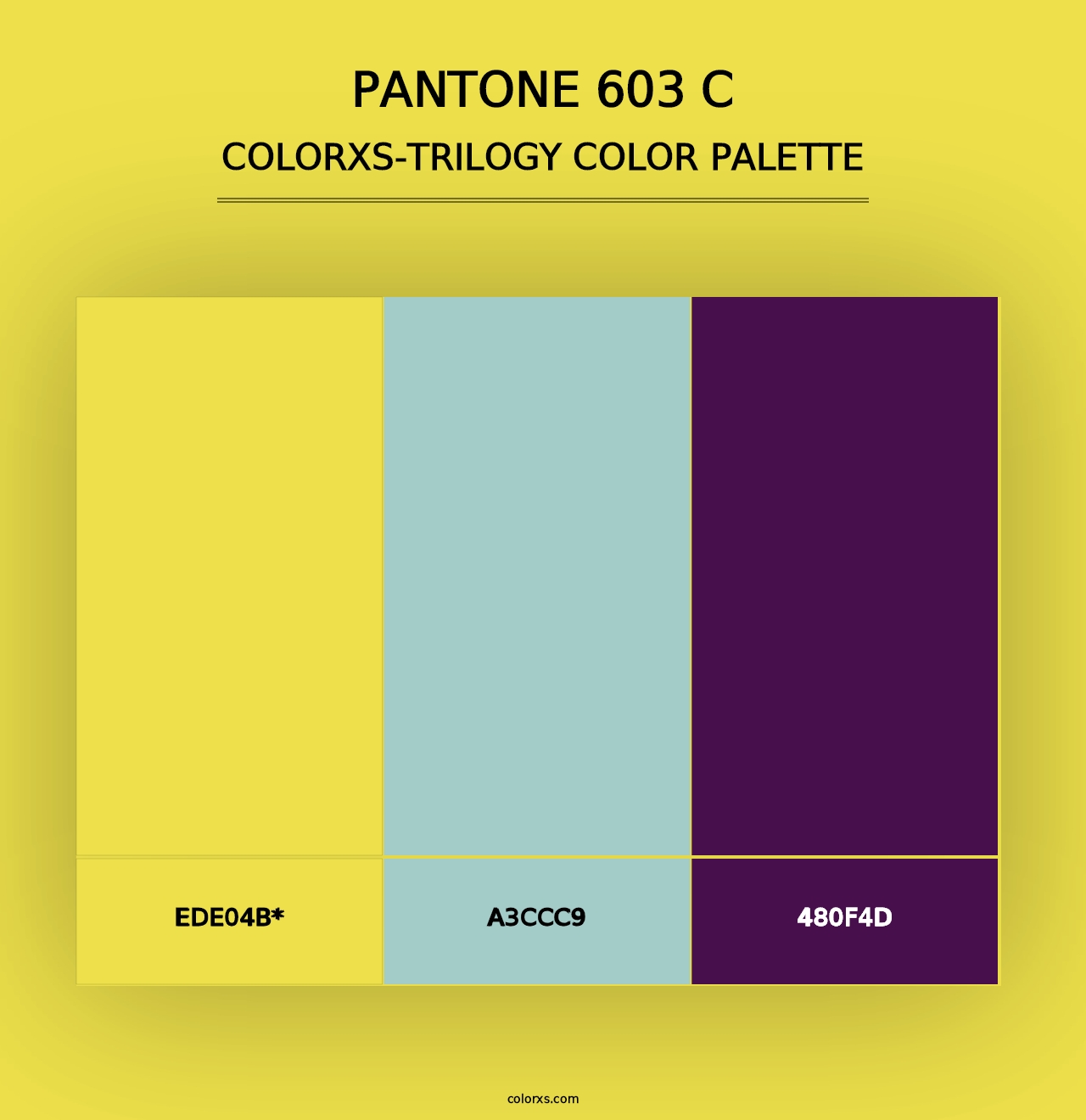 PANTONE 603 C - Colorxs Trilogy Palette