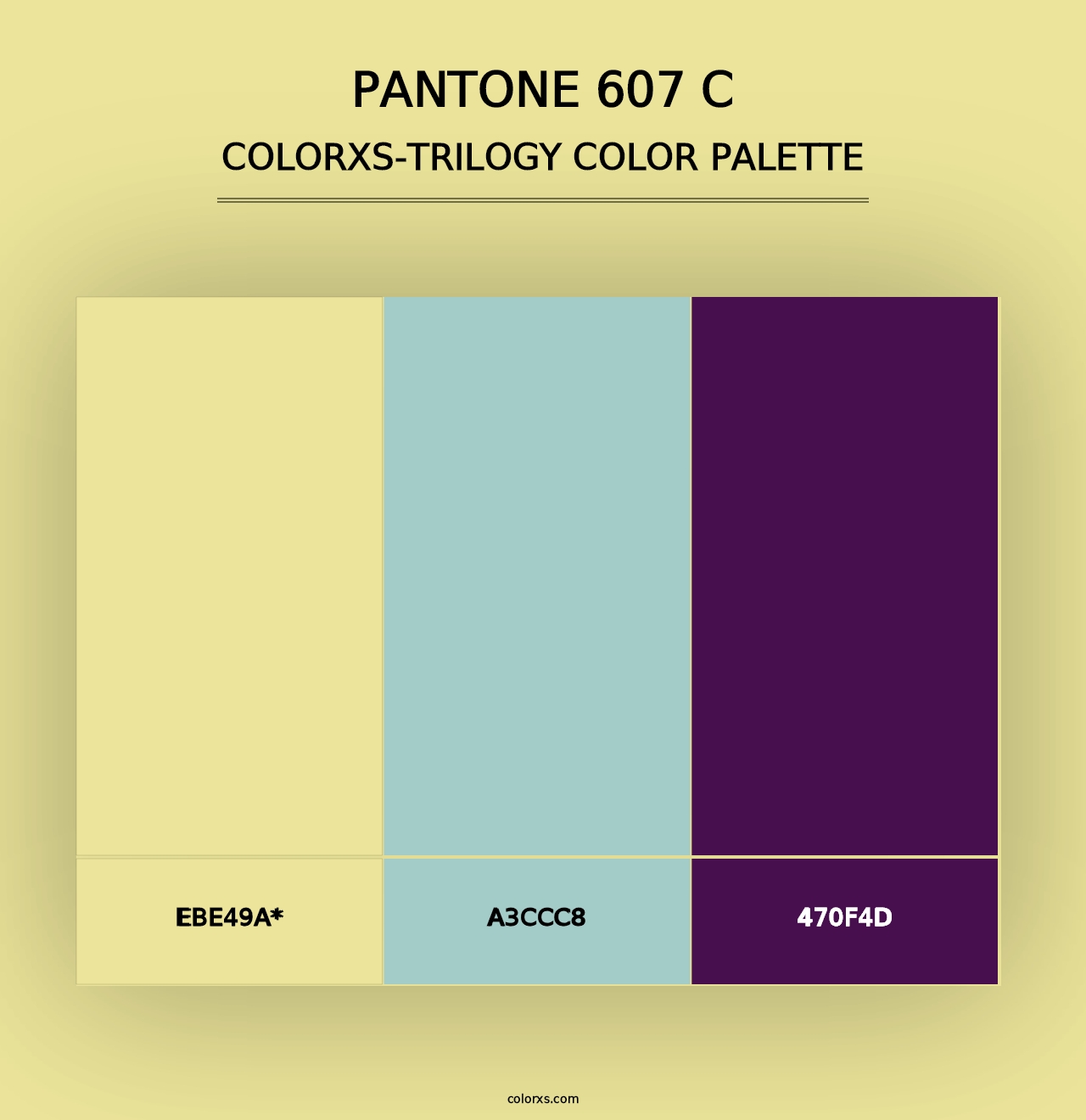 PANTONE 607 C - Colorxs Trilogy Palette