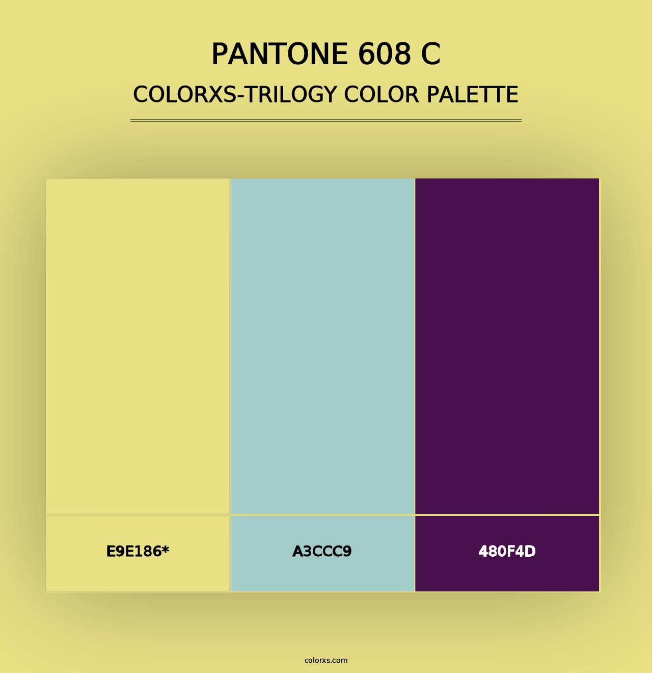 PANTONE 608 C - Colorxs Trilogy Palette