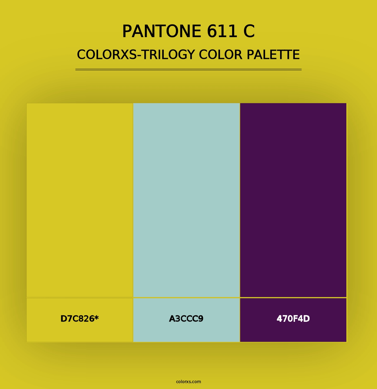 PANTONE 611 C - Colorxs Trilogy Palette