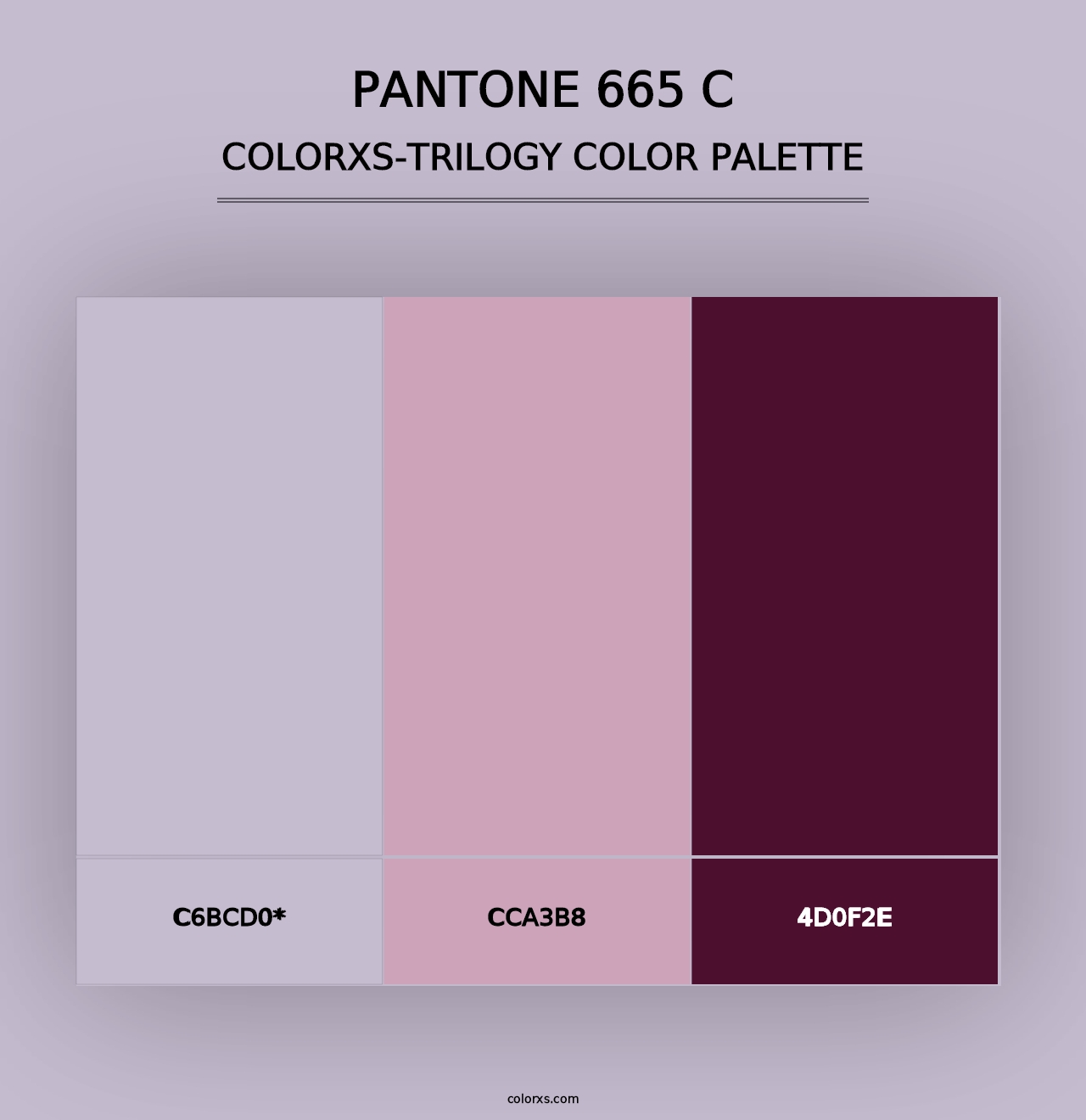 PANTONE 665 C - Colorxs Trilogy Palette