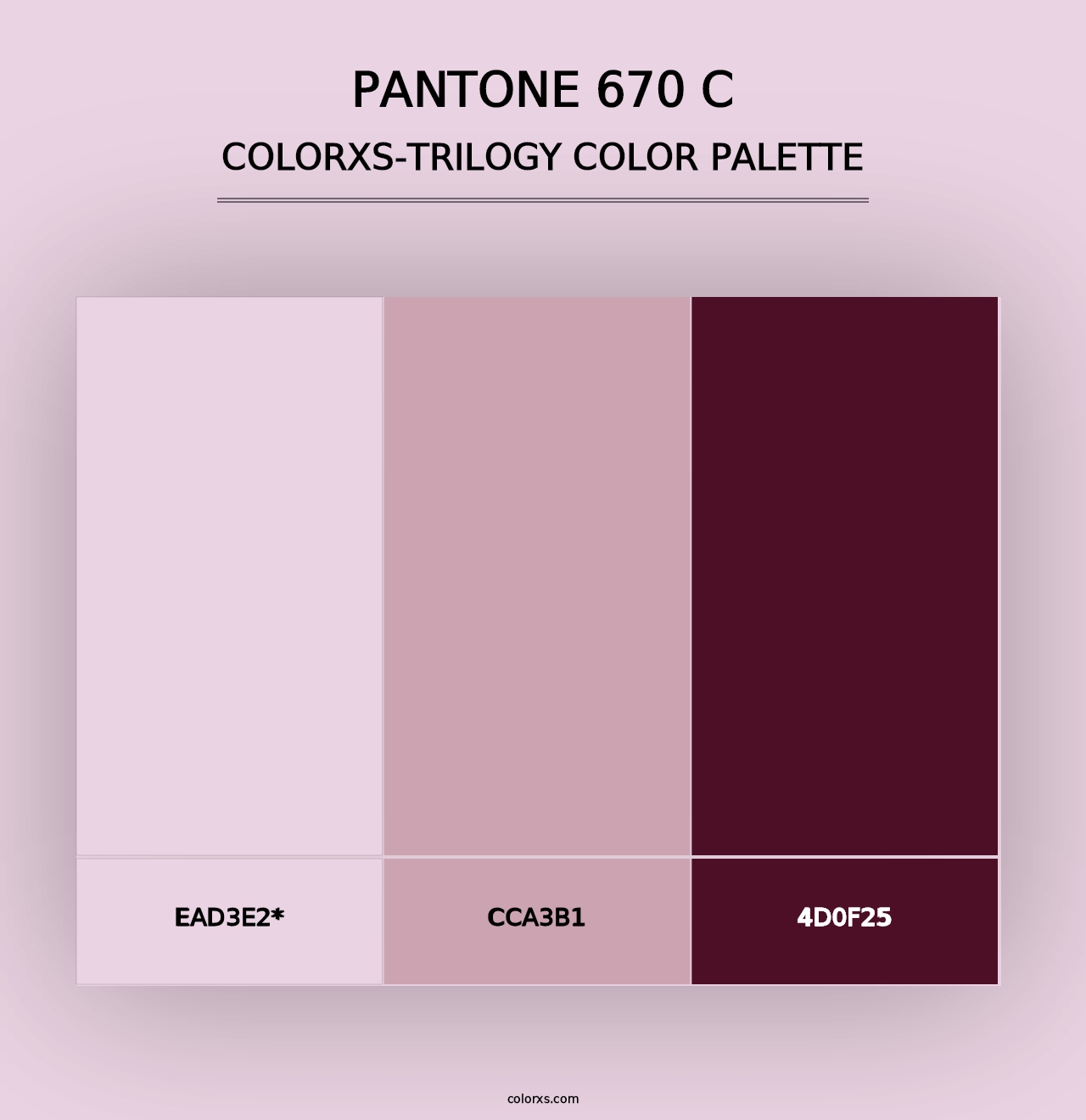 PANTONE 670 C - Colorxs Trilogy Palette