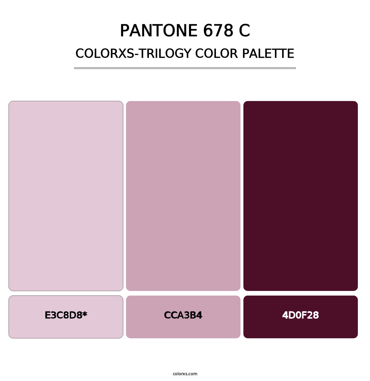 PANTONE 678 C - Colorxs Trilogy Palette