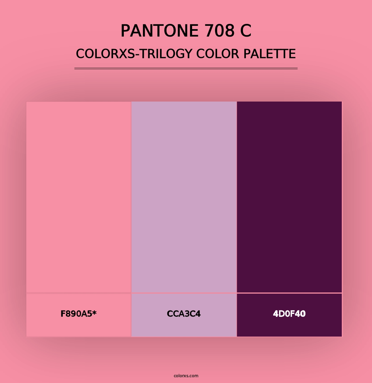 PANTONE 708 C - Colorxs Trilogy Palette