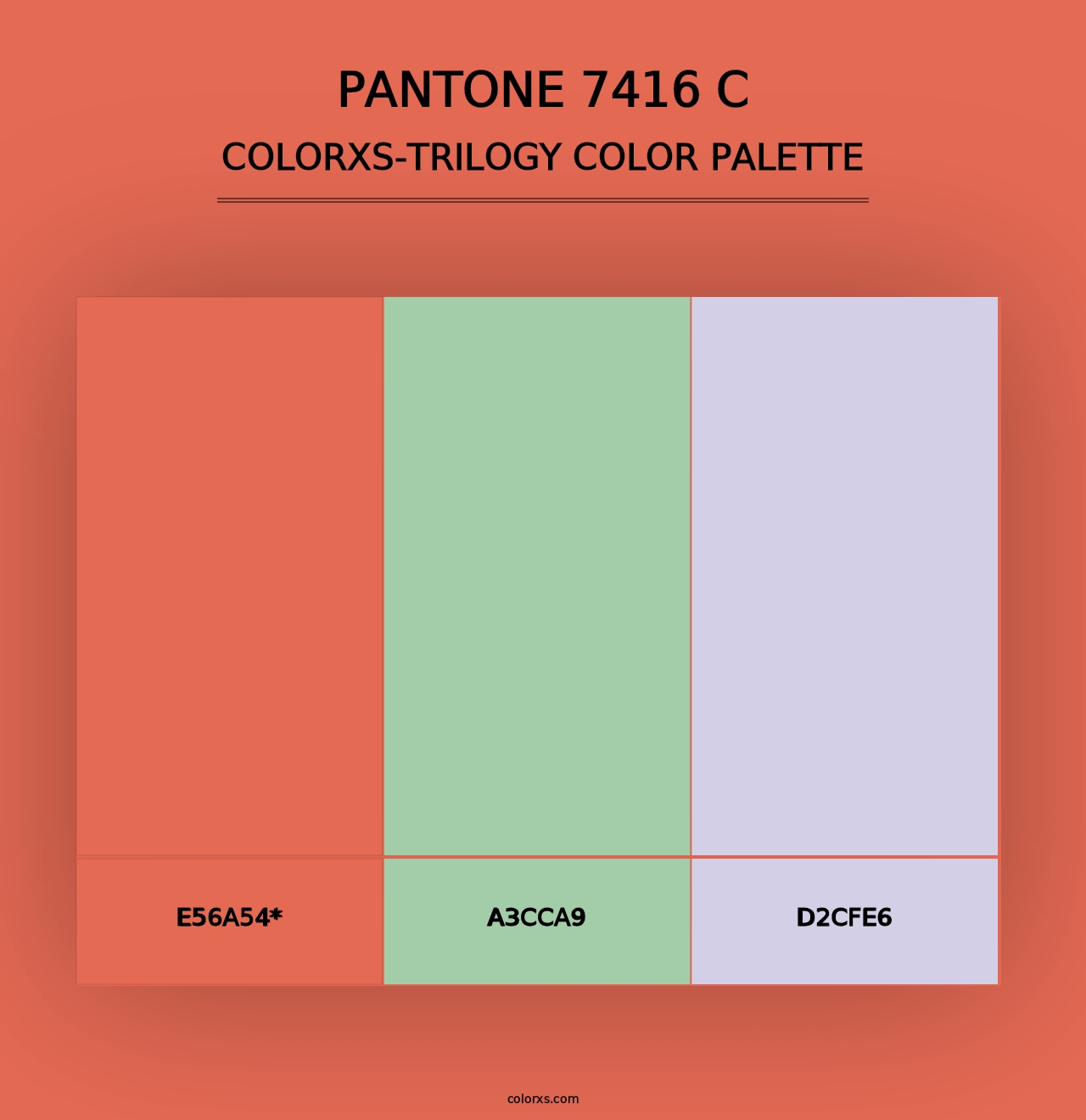 PANTONE 7416 C - Colorxs Trilogy Palette