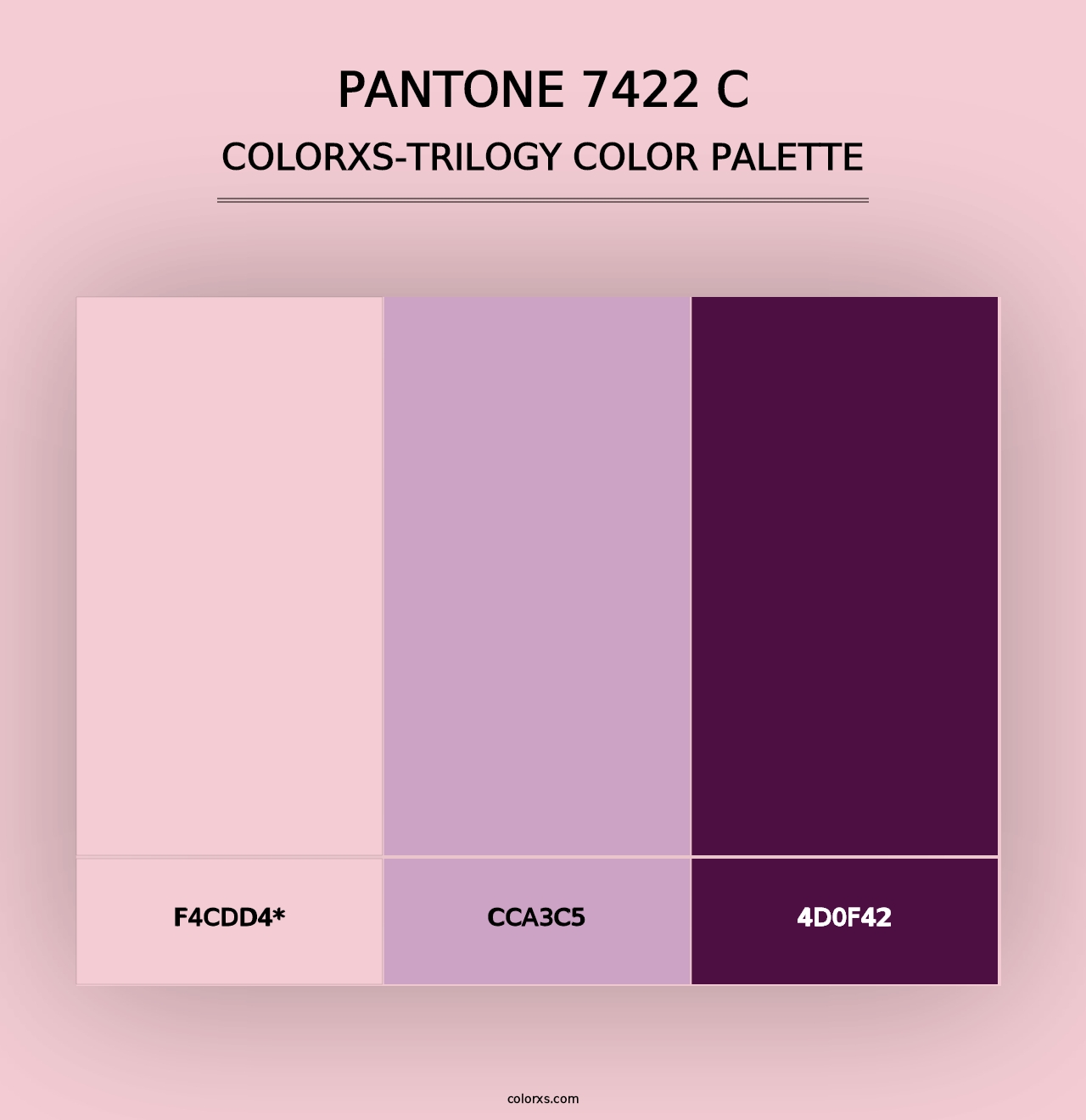 PANTONE 7422 C - Colorxs Trilogy Palette