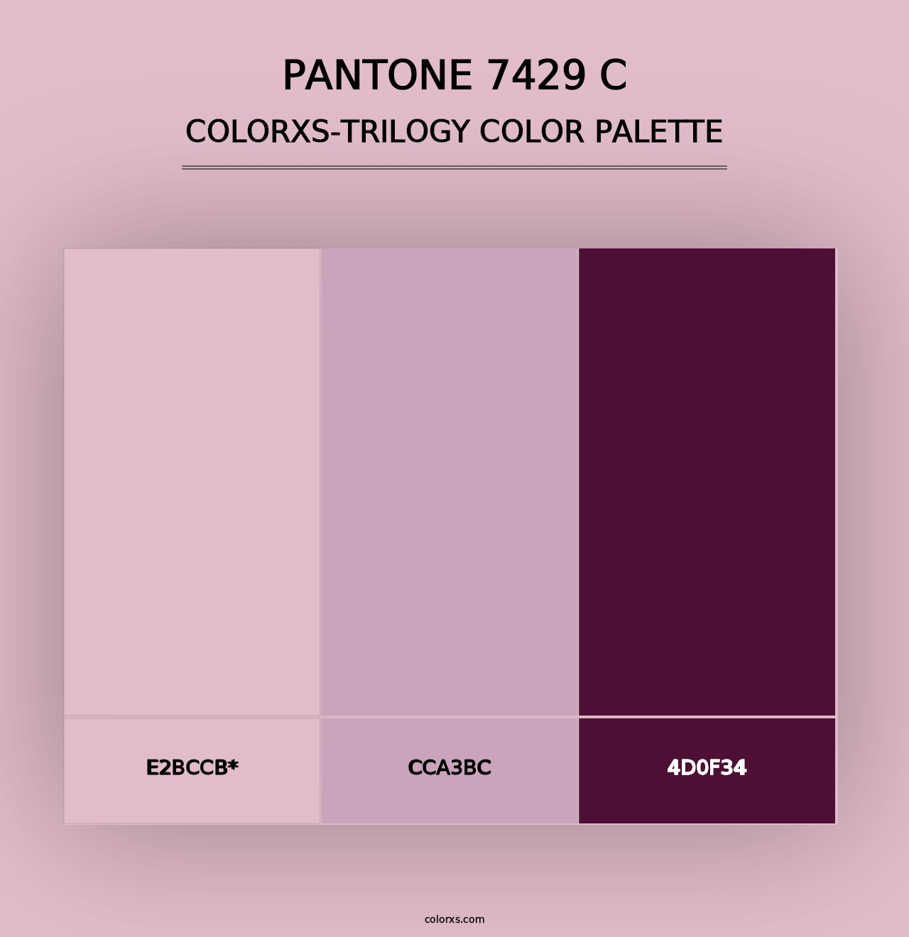 PANTONE 7429 C - Colorxs Trilogy Palette