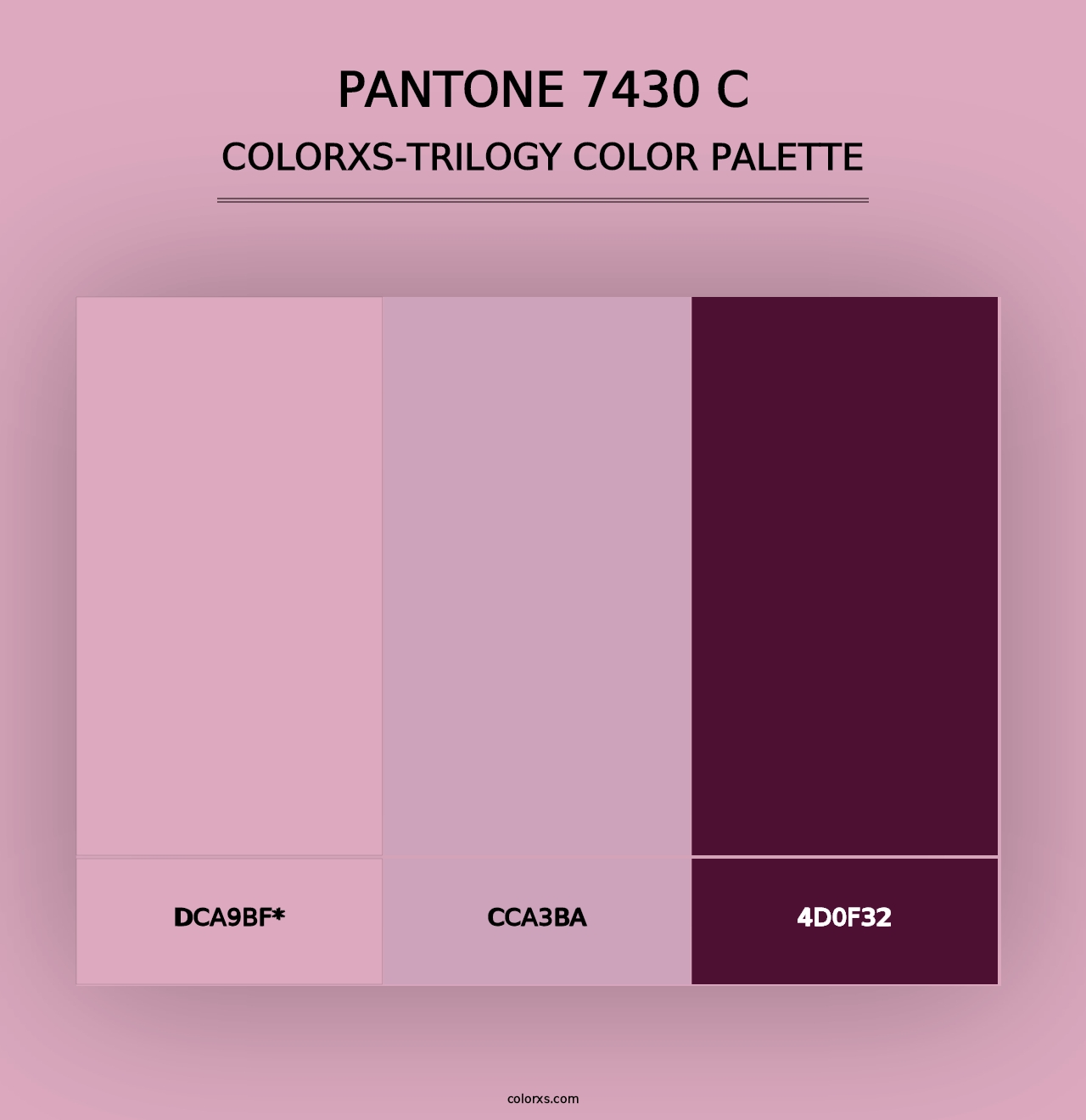 PANTONE 7430 C - Colorxs Trilogy Palette