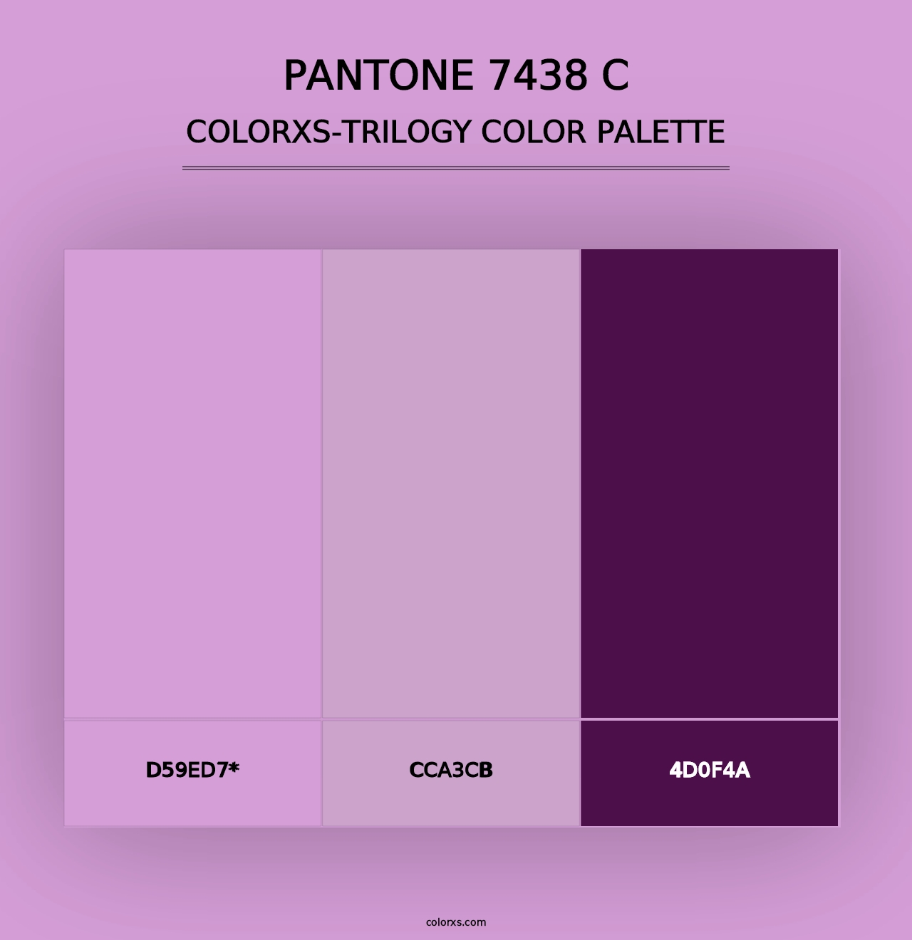 PANTONE 7438 C - Colorxs Trilogy Palette