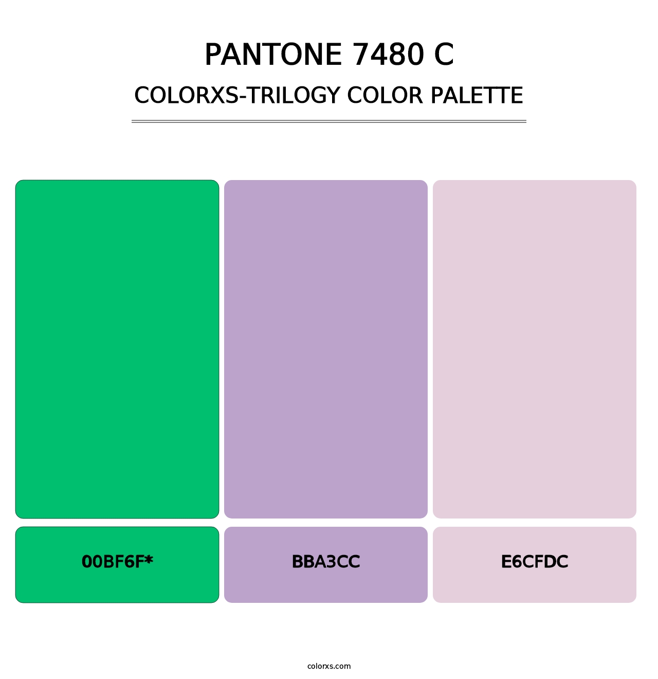 PANTONE 7480 C - Colorxs Trilogy Palette