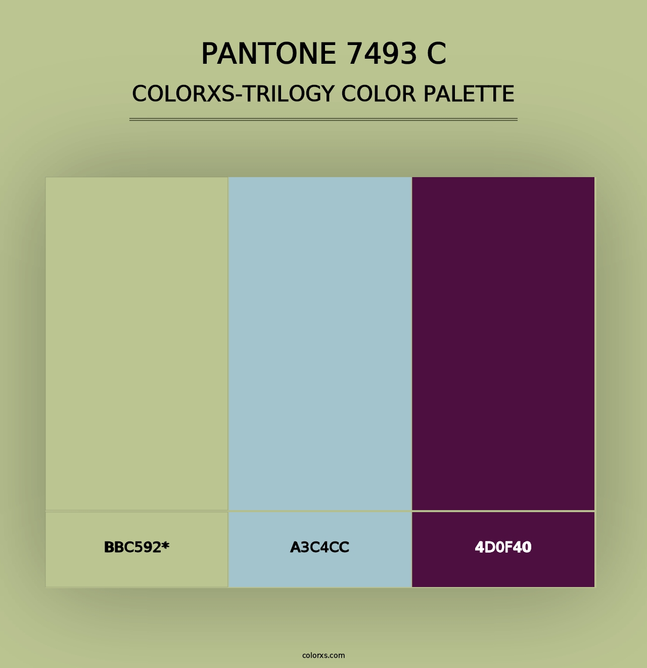 PANTONE 7493 C - Colorxs Trilogy Palette