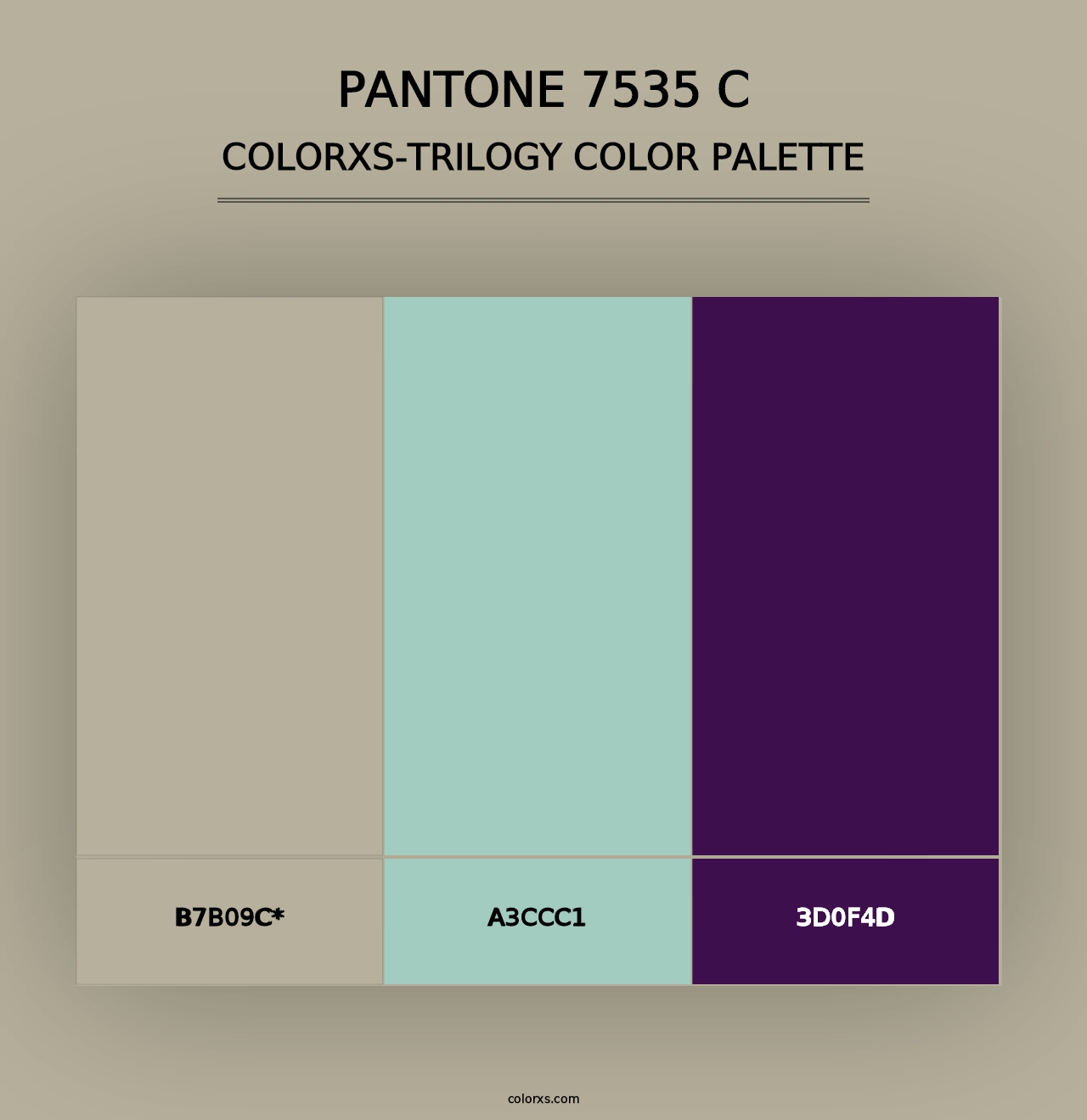 PANTONE 7535 C - Colorxs Trilogy Palette