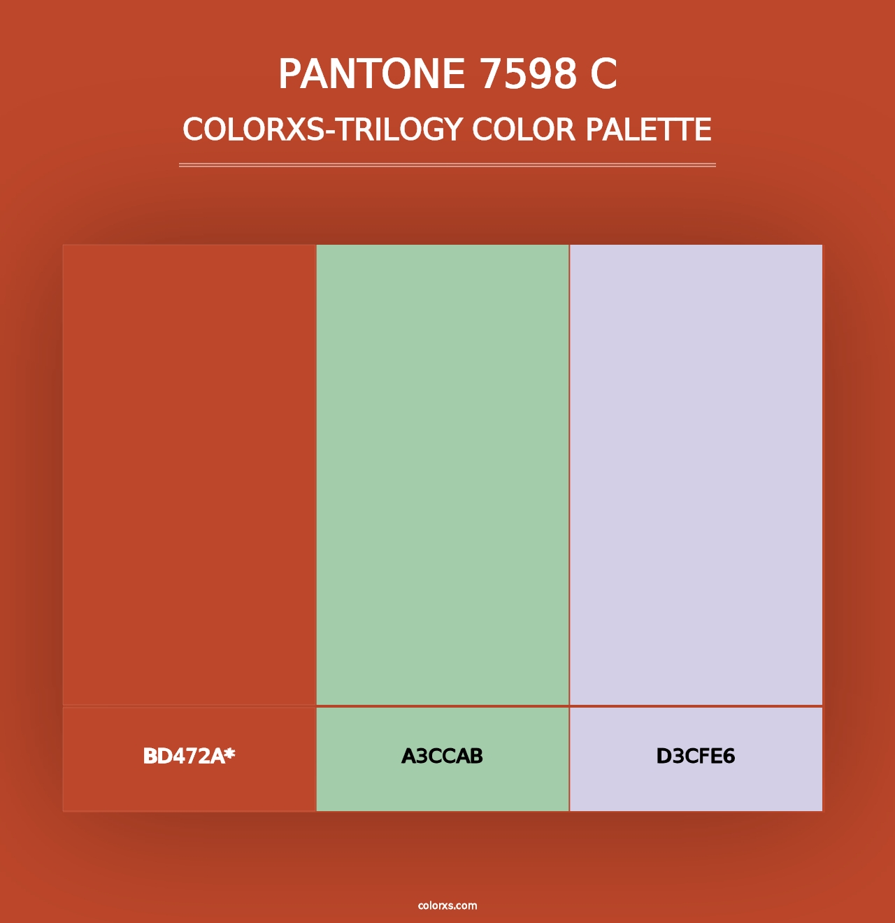 PANTONE 7598 C - Colorxs Trilogy Palette