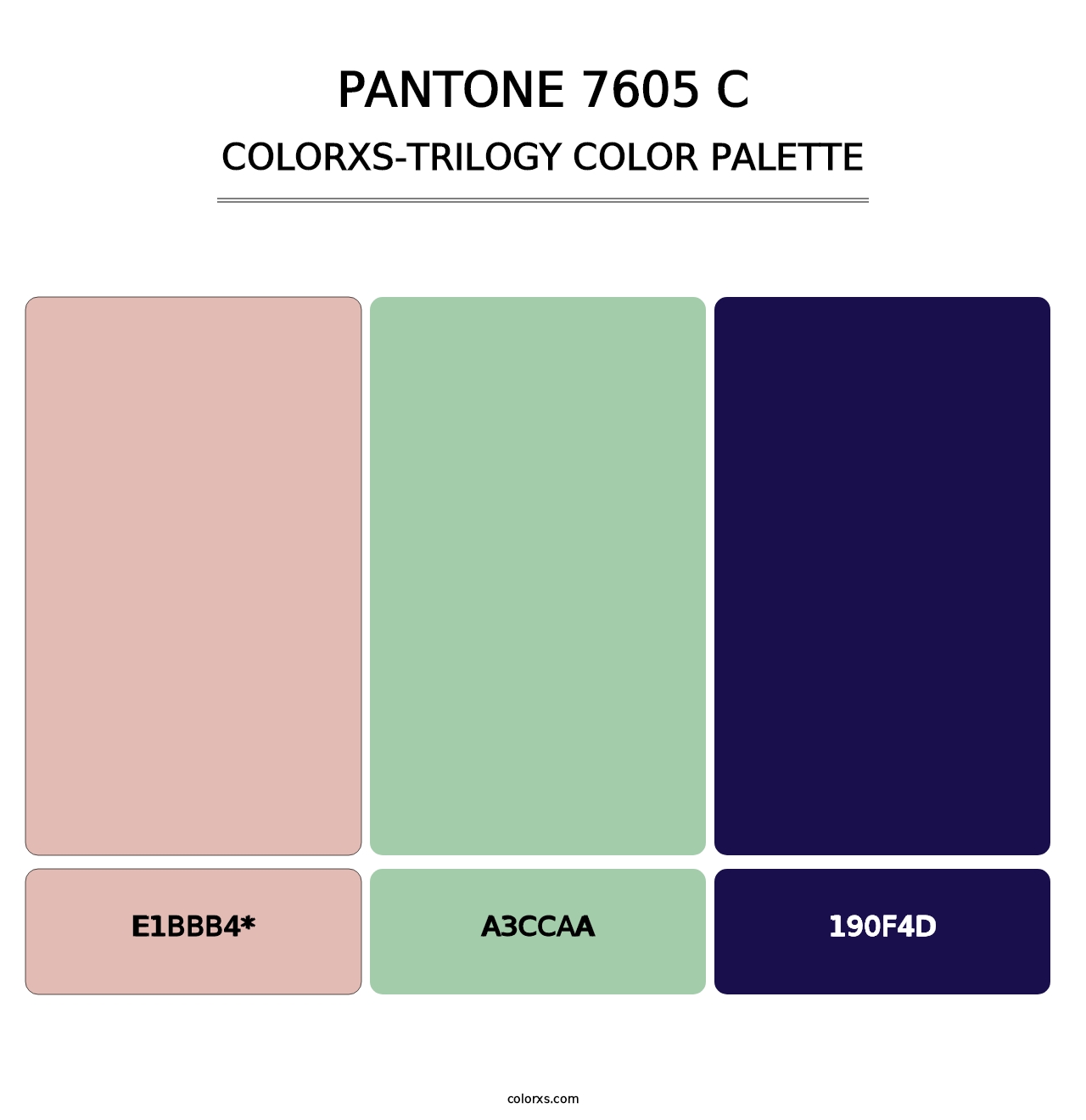 PANTONE 7605 C - Colorxs Trilogy Palette