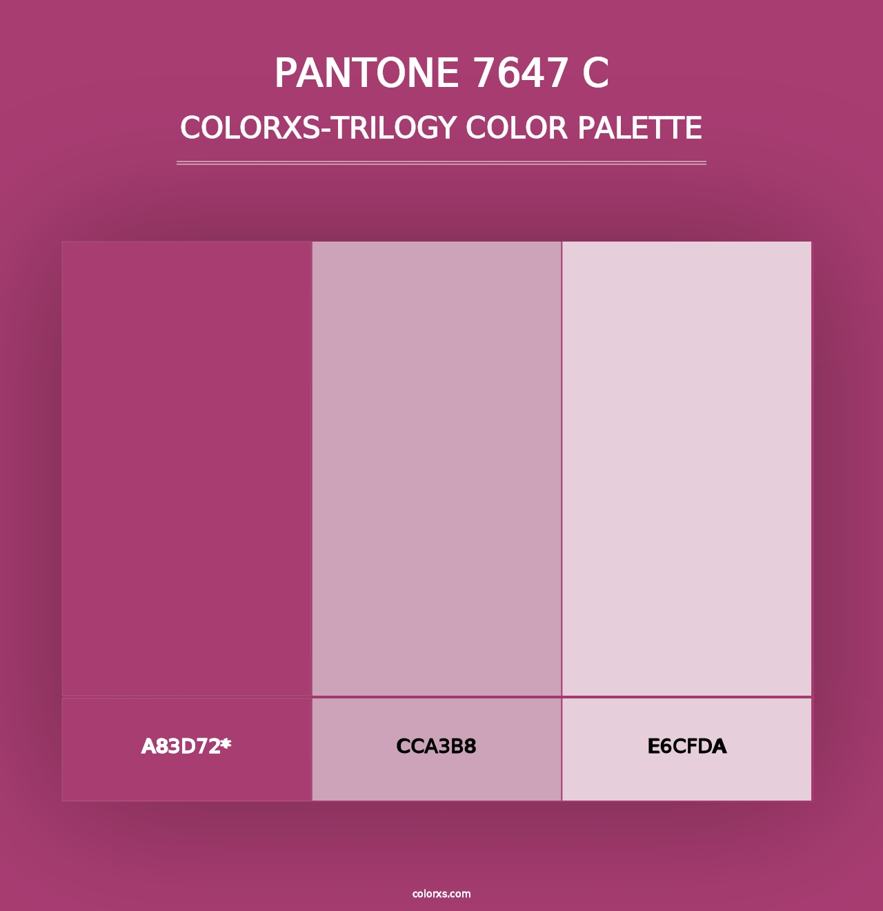 PANTONE 7647 C - Colorxs Trilogy Palette