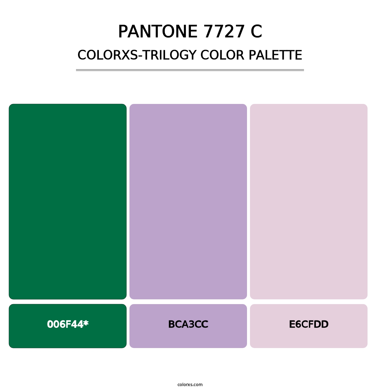 PANTONE 7727 C - Colorxs Trilogy Palette