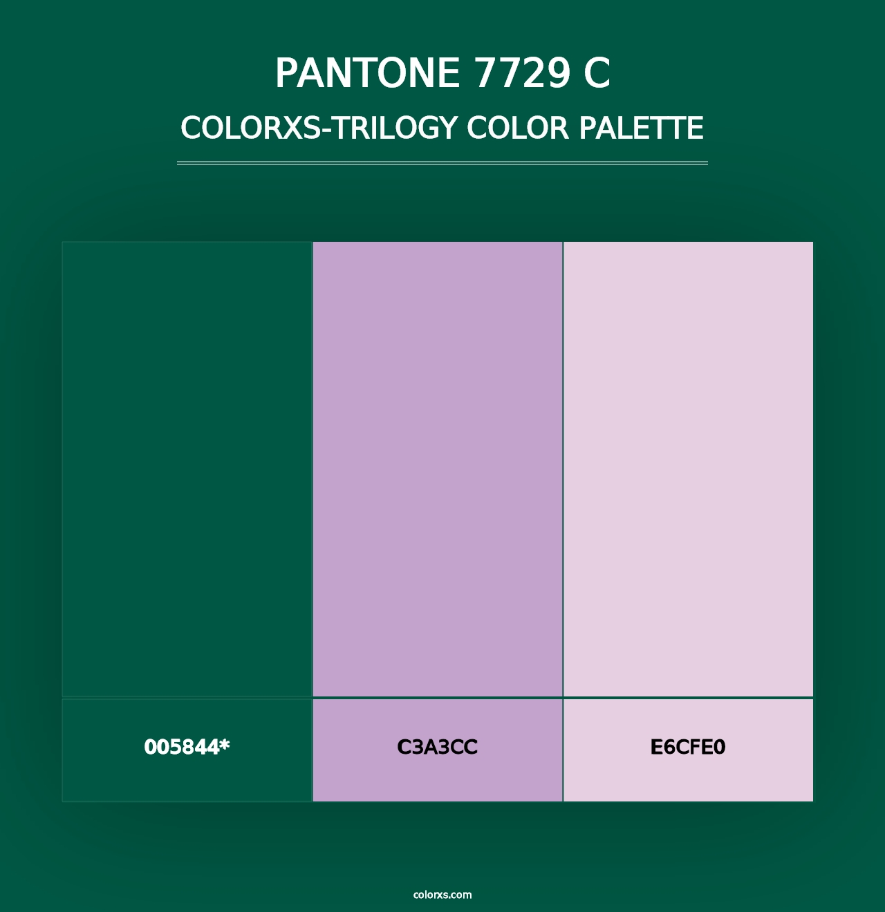 PANTONE 7729 C - Colorxs Trilogy Palette