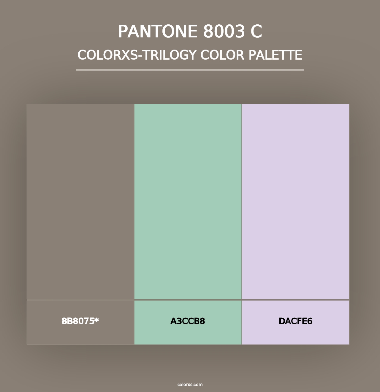 PANTONE 8003 C - Colorxs Trilogy Palette