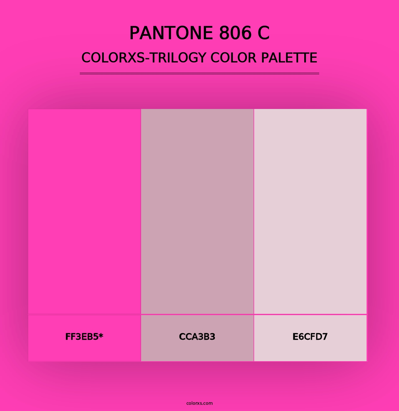 PANTONE 806 C - Colorxs Trilogy Palette