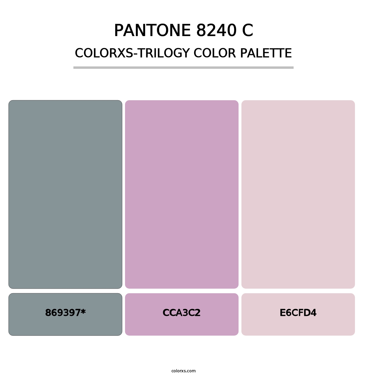 PANTONE 8240 C - Colorxs Trilogy Palette