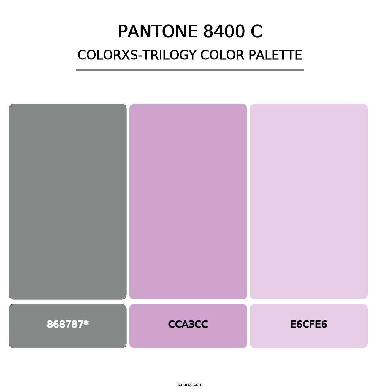 PANTONE 8400 C - Colorxs Trilogy Palette