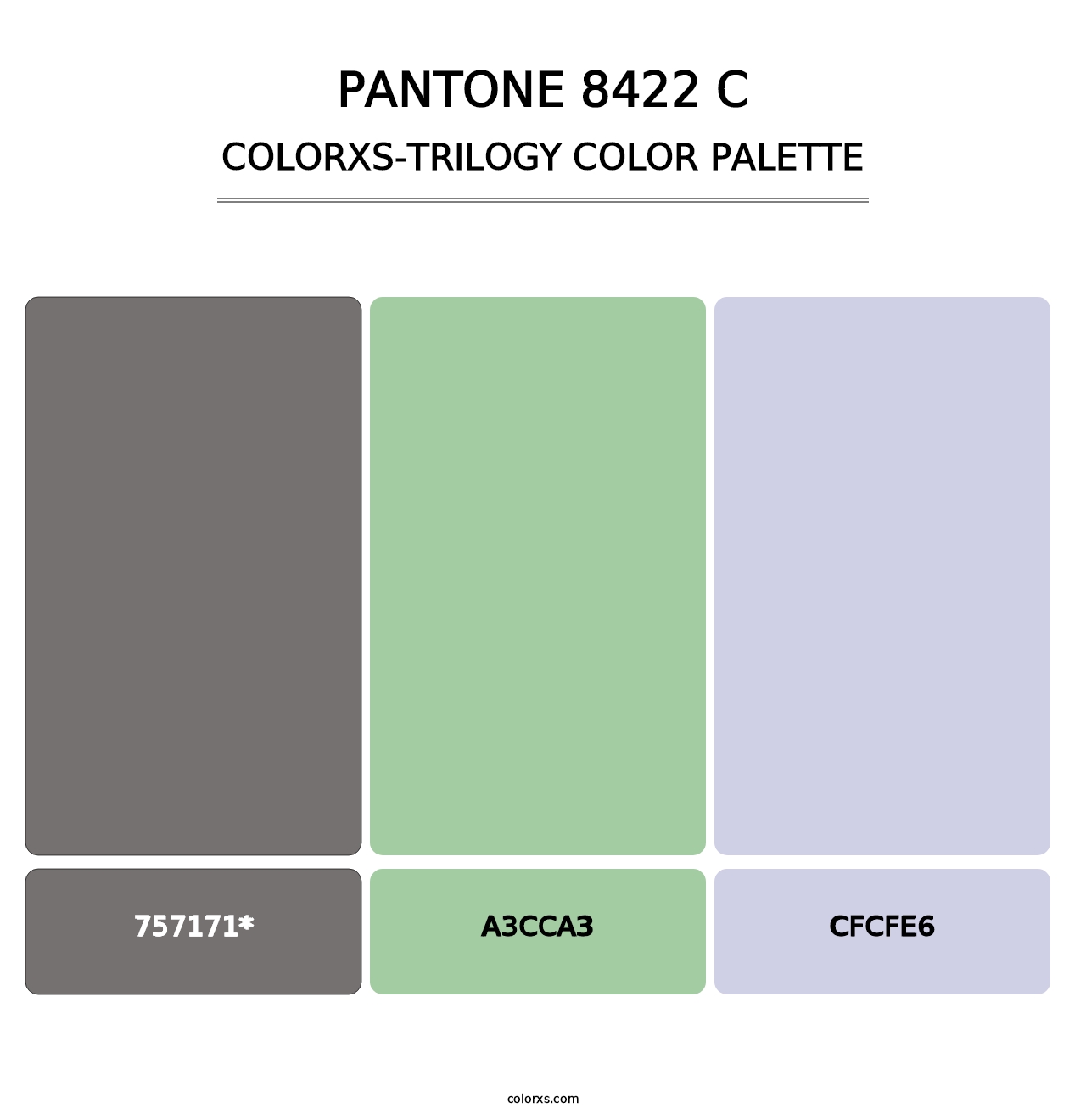 PANTONE 8422 C - Colorxs Trilogy Palette