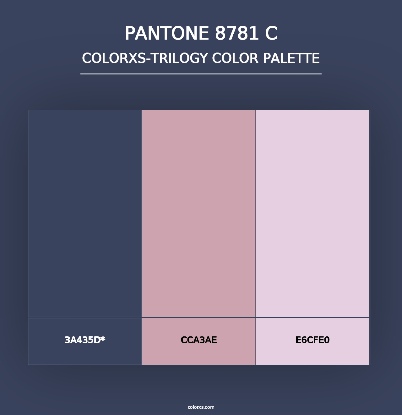 PANTONE 8781 C - Colorxs Trilogy Palette