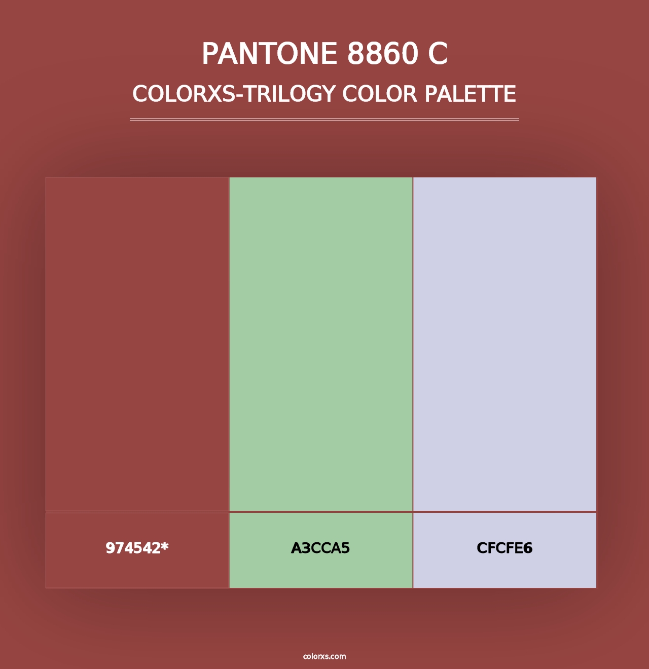 PANTONE 8860 C - Colorxs Trilogy Palette