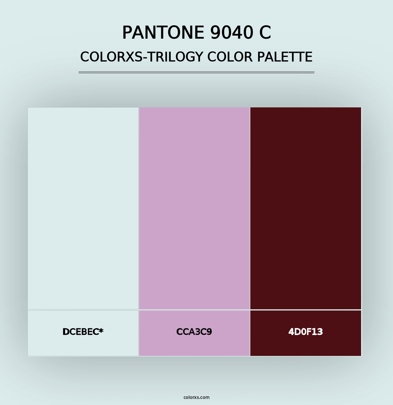 PANTONE 9040 C - Colorxs Trilogy Palette