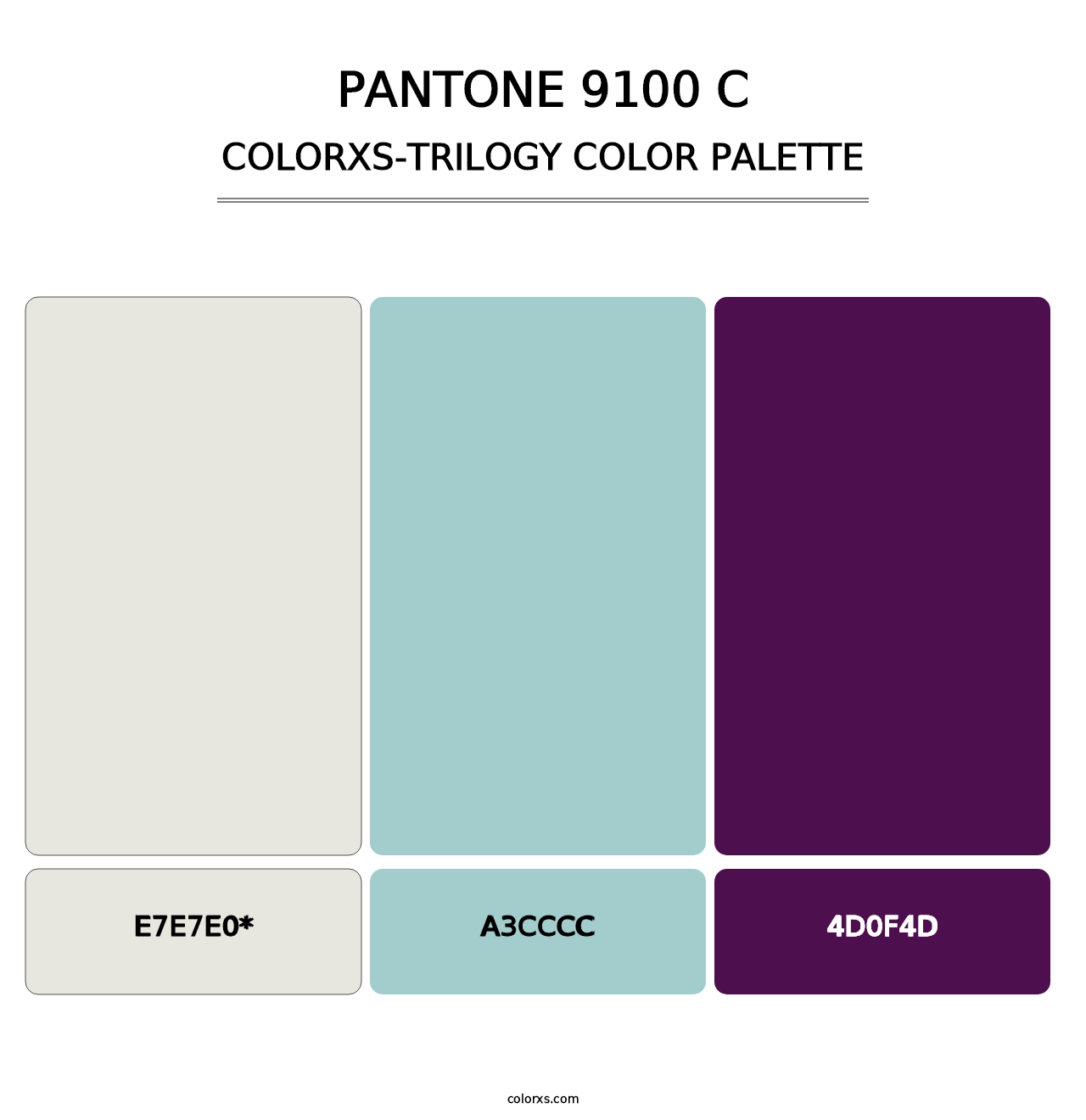 PANTONE 9100 C - Colorxs Trilogy Palette