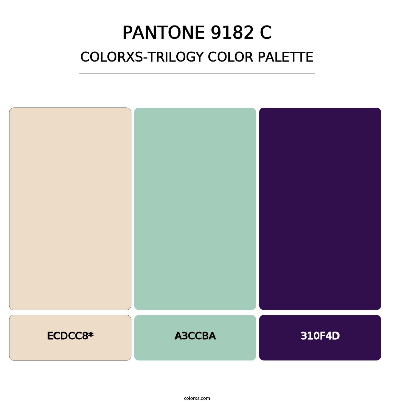 PANTONE 9182 C - Colorxs Trilogy Palette