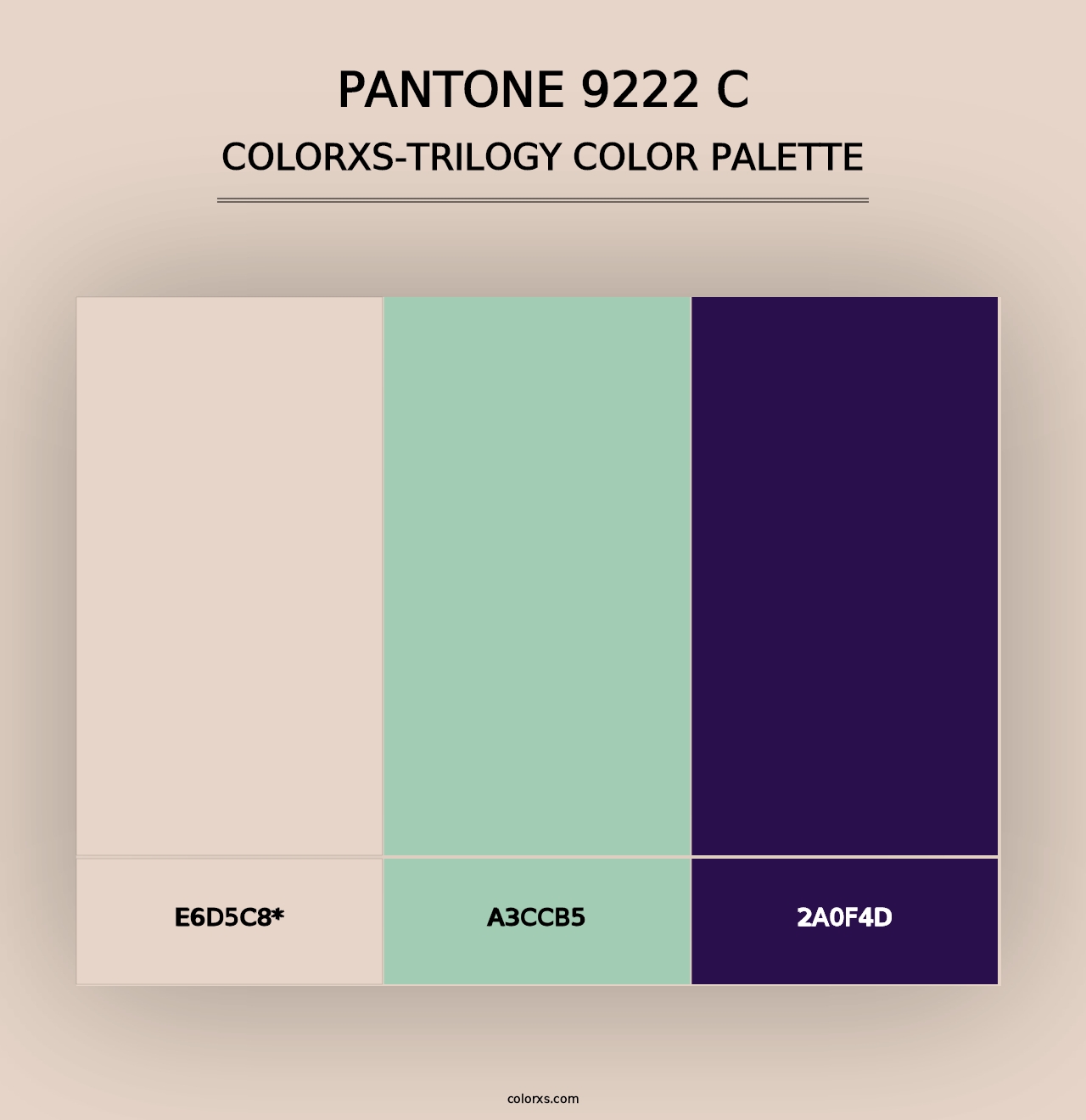 PANTONE 9222 C - Colorxs Trilogy Palette