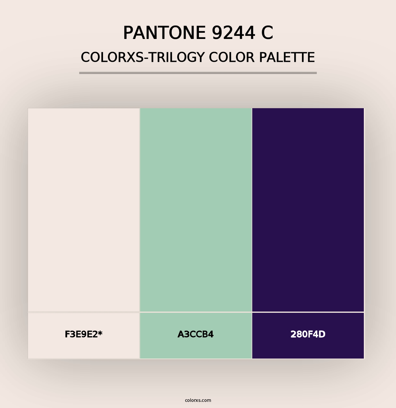 PANTONE 9244 C - Colorxs Trilogy Palette