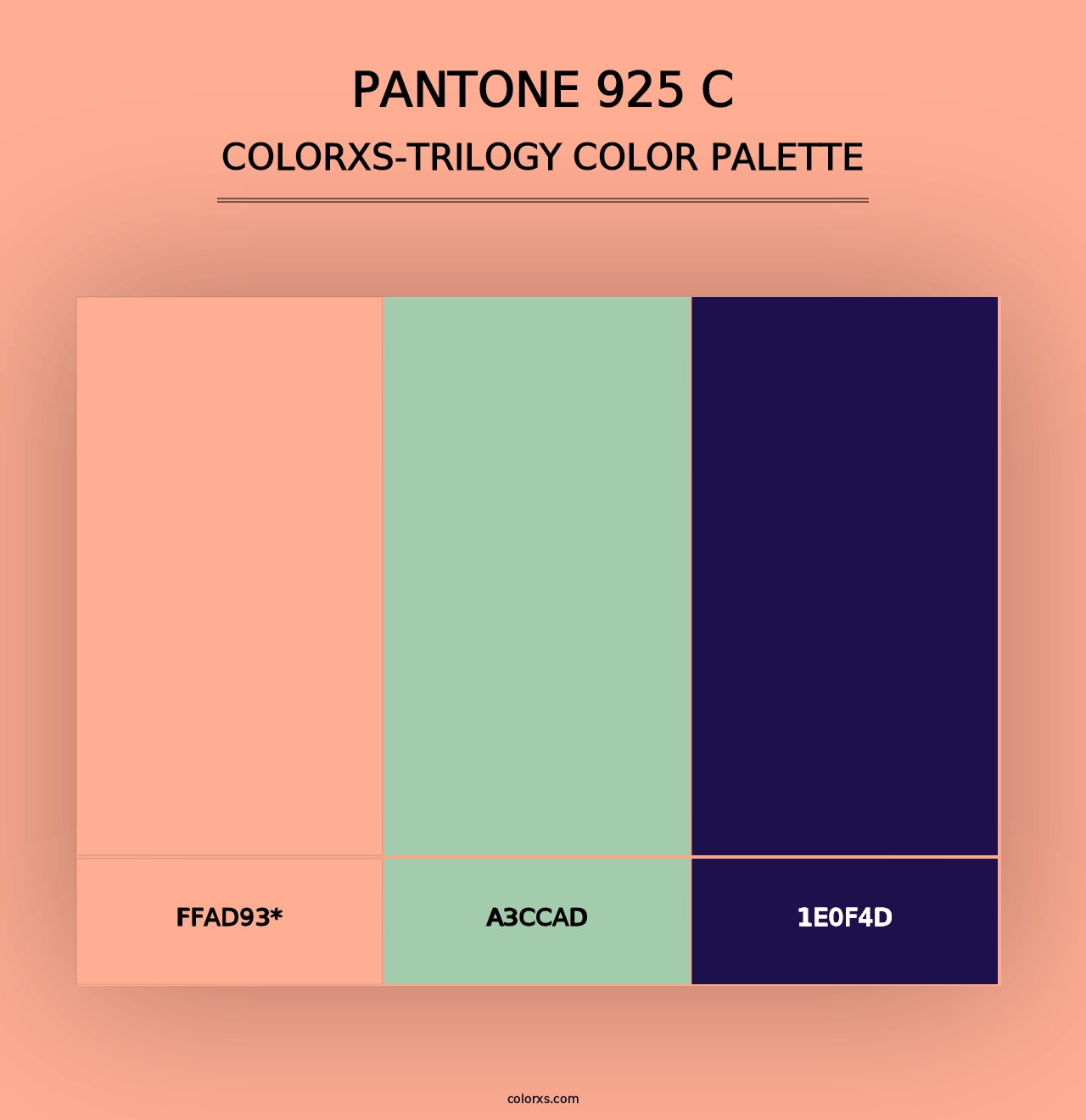 PANTONE 925 C - Colorxs Trilogy Palette