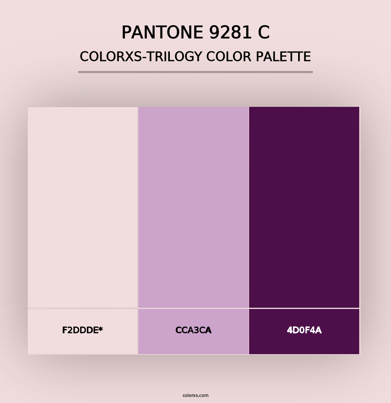 PANTONE 9281 C - Colorxs Trilogy Palette