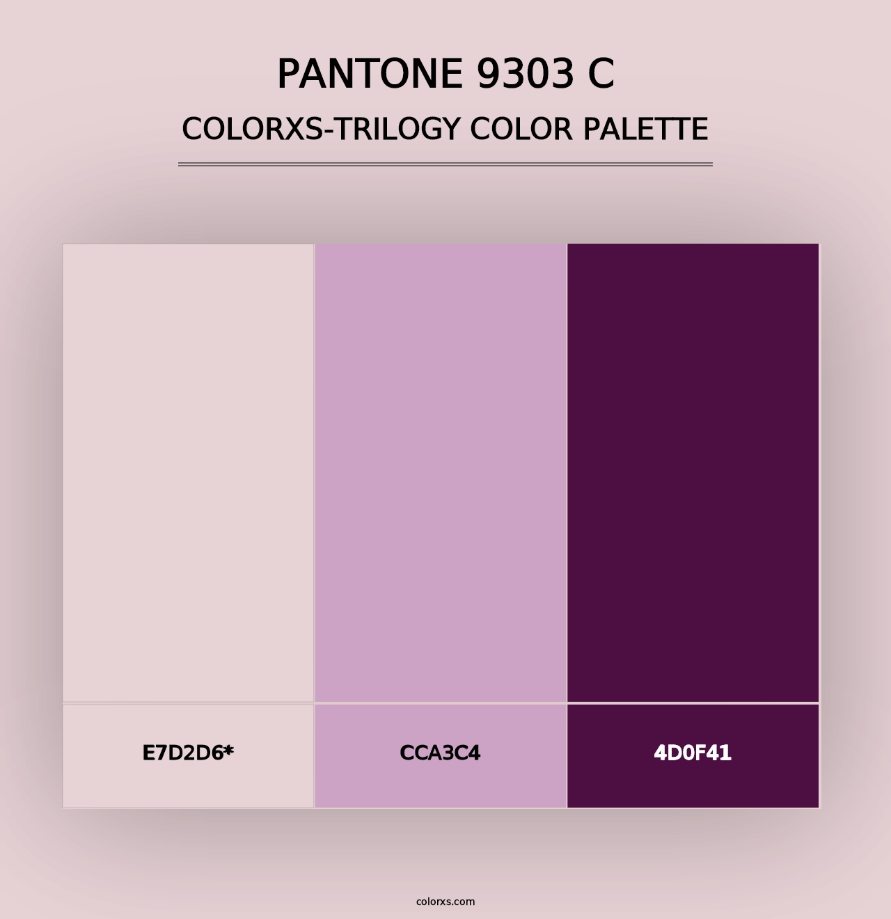 PANTONE 9303 C - Colorxs Trilogy Palette