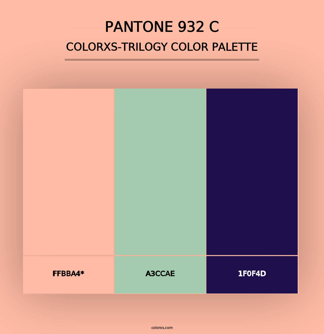 PANTONE 932 C - Colorxs Trilogy Palette