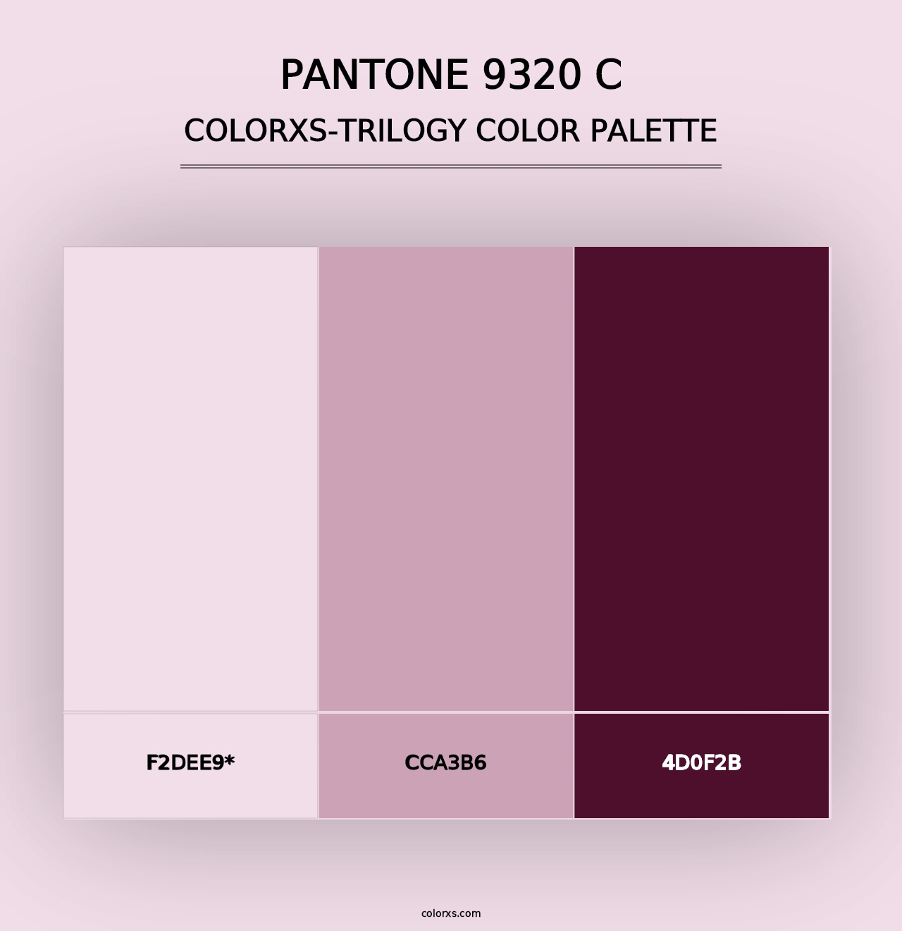 PANTONE 9320 C - Colorxs Trilogy Palette