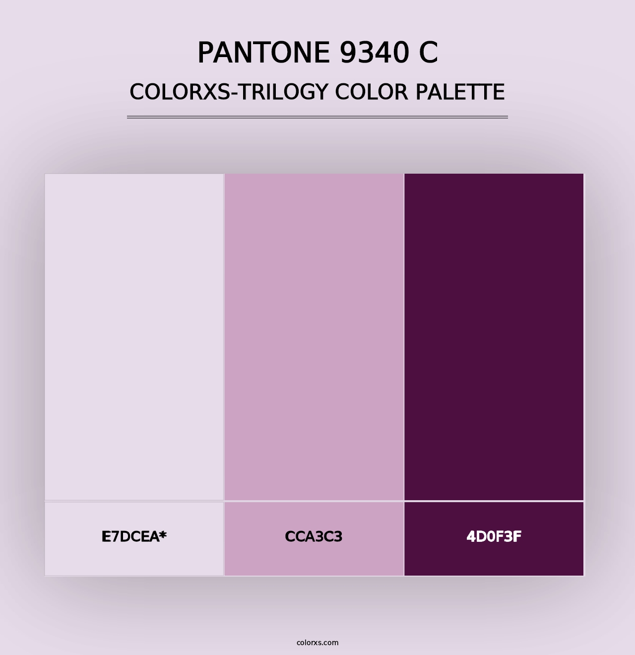 PANTONE 9340 C - Colorxs Trilogy Palette