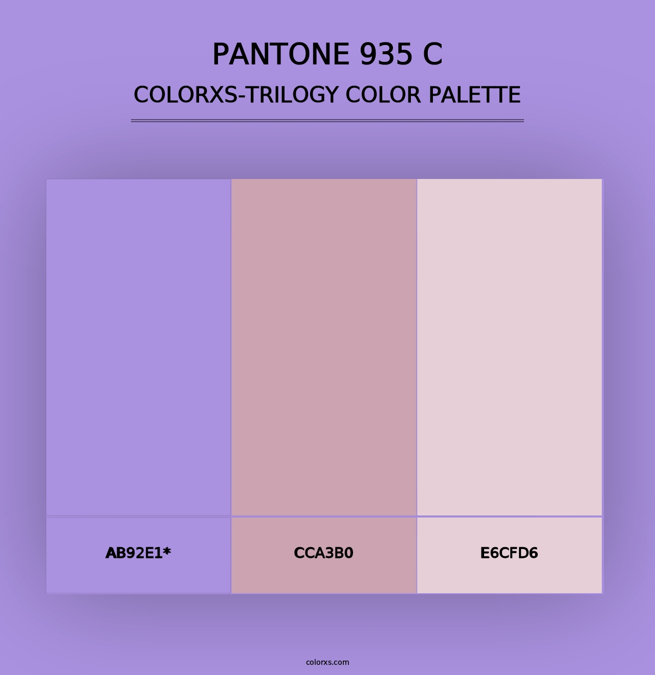 PANTONE 935 C - Colorxs Trilogy Palette