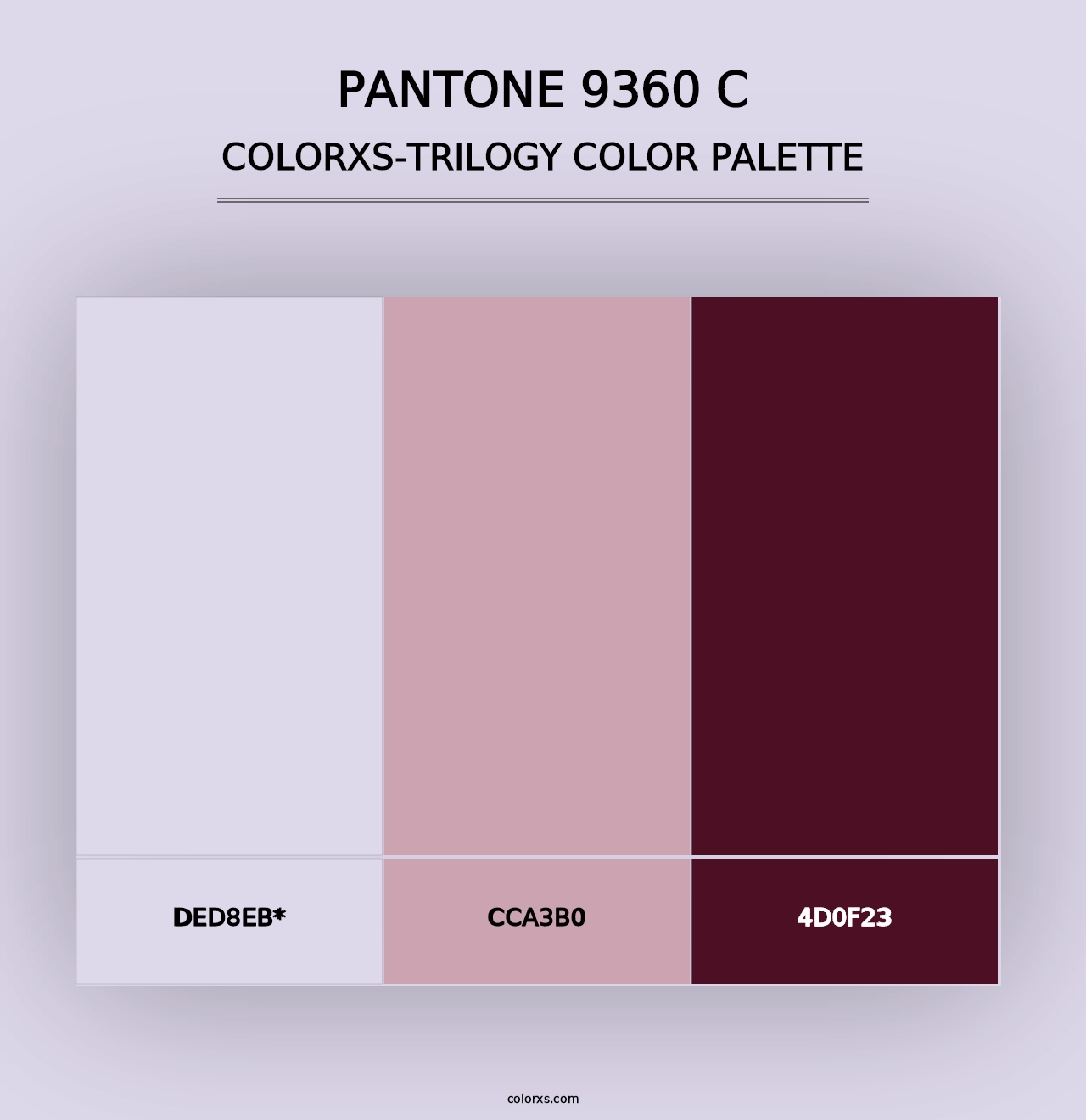 PANTONE 9360 C - Colorxs Trilogy Palette