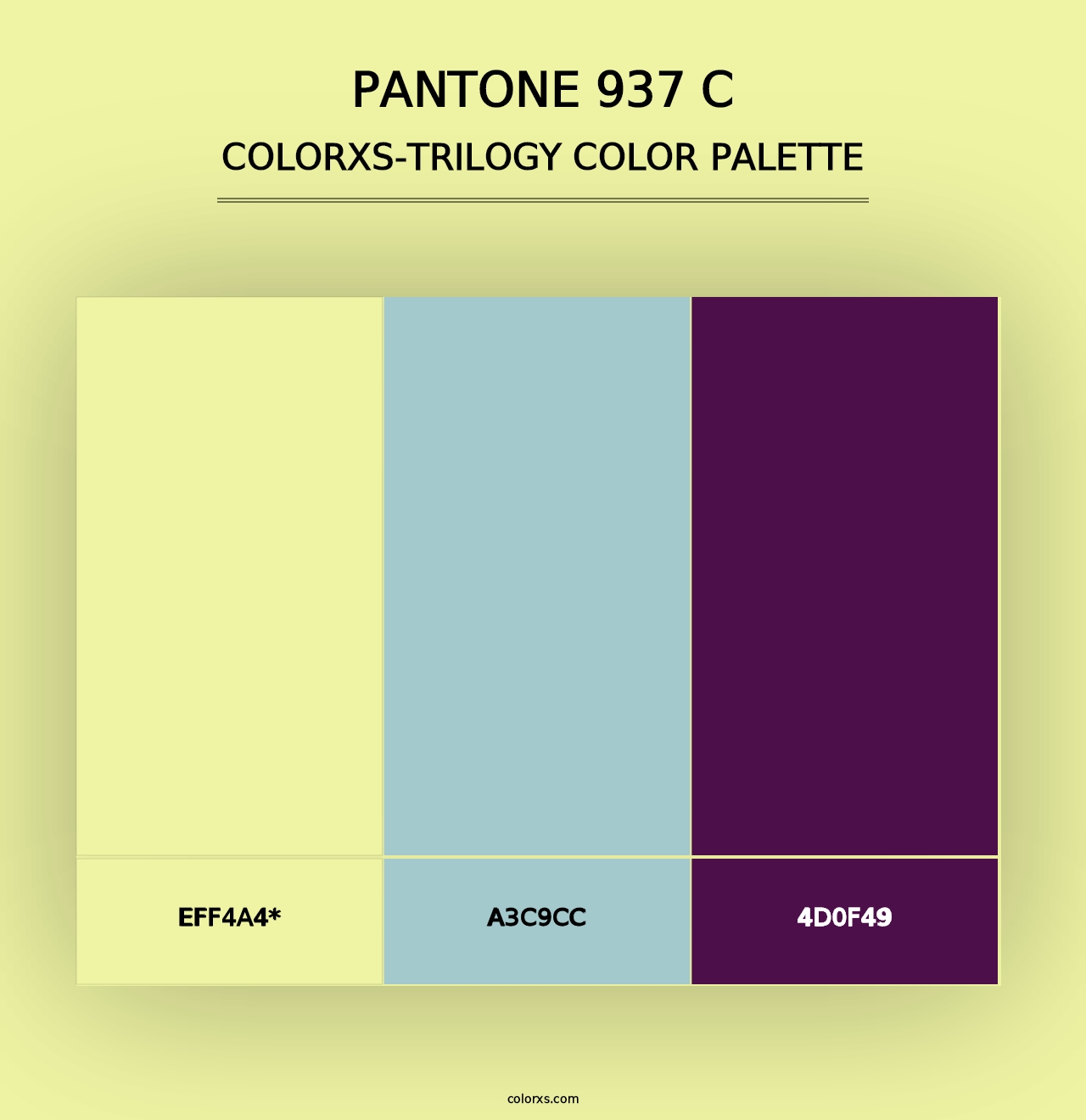 PANTONE 937 C - Colorxs Trilogy Palette