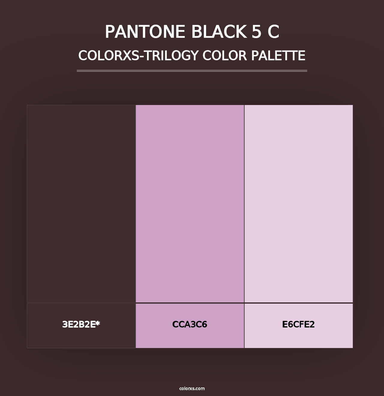 PANTONE Black 5 C - Colorxs Trilogy Palette